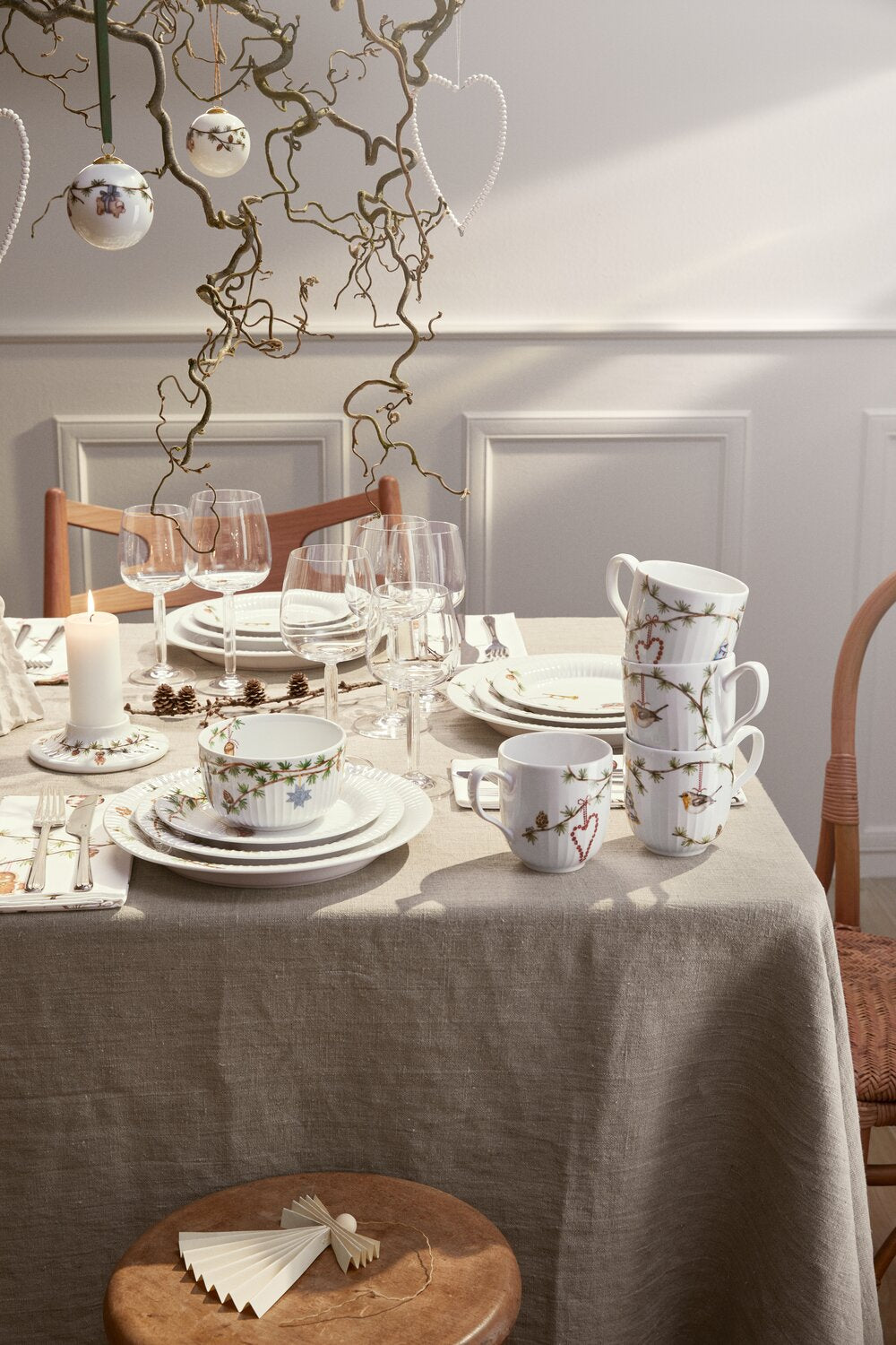 Hammershøi Christmas skål, hvid - Ø: 12 cm.